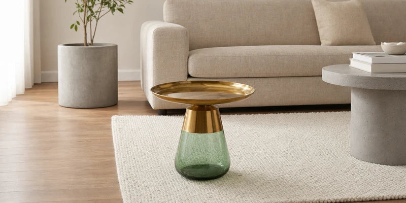 Bout de canapé original design unique – table d'appoint stylée pour salon contemporain
