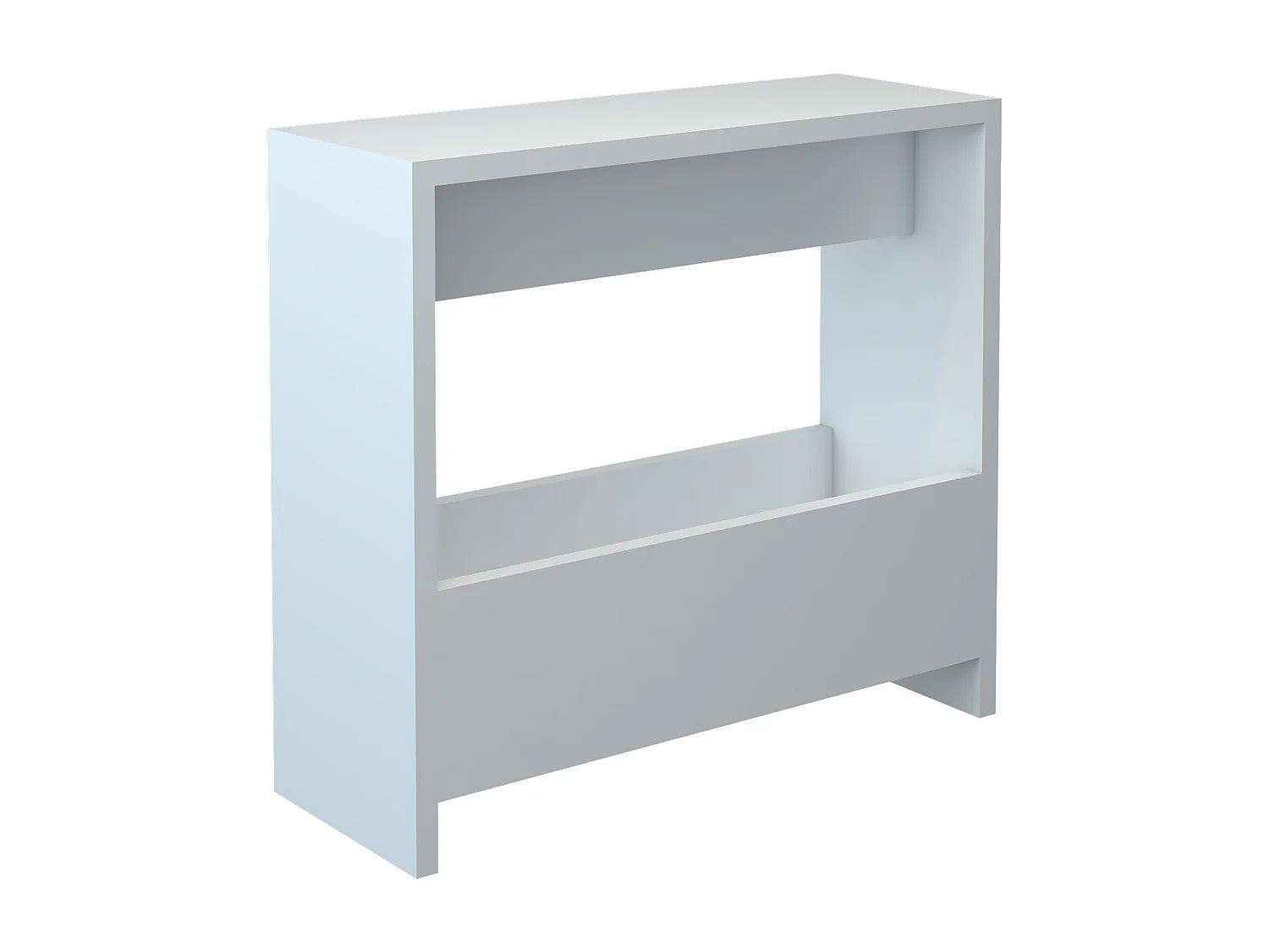 Bout de canapé rectangulaire blanc avec porte-revues – ROSKILDE