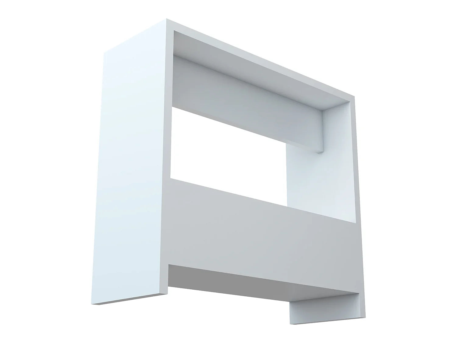 Bout de canapé rectangulaire blanc avec porte-revues – ROSKILDE