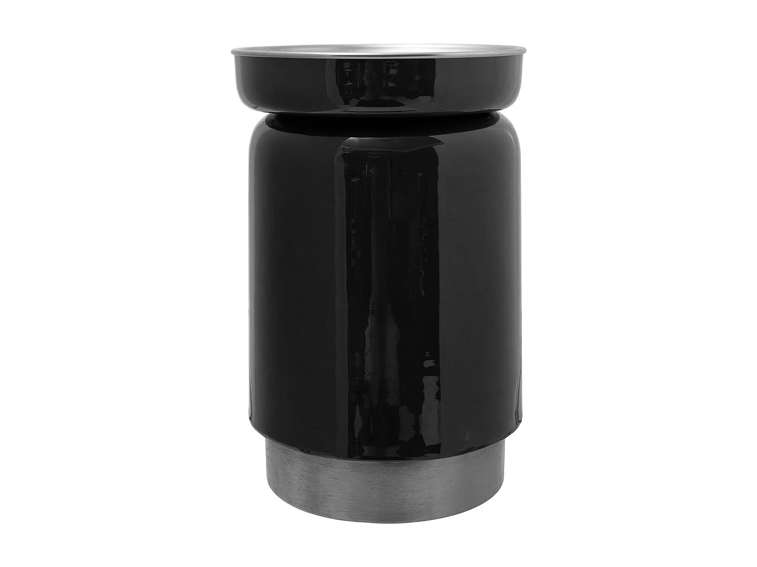 Bout de canapé rond Art déco laqué noir – GATSBY