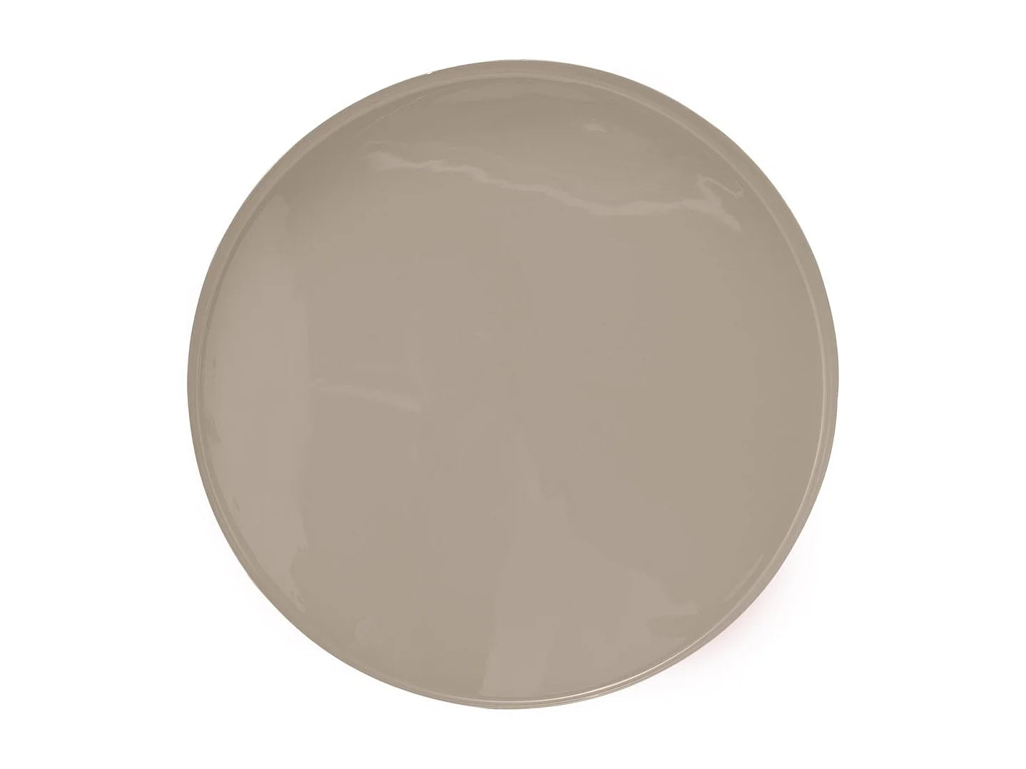 Bout de canapé rond en métal argenté rétro – MORWEN