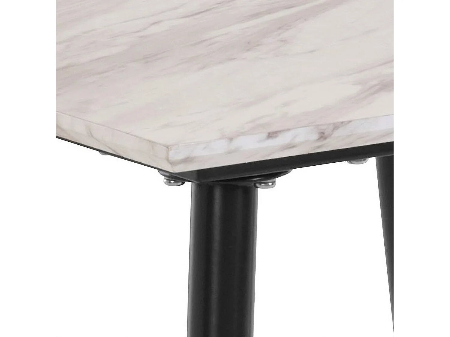 Bout de canapé carré effet marbre blanc et doré – MARLOWE