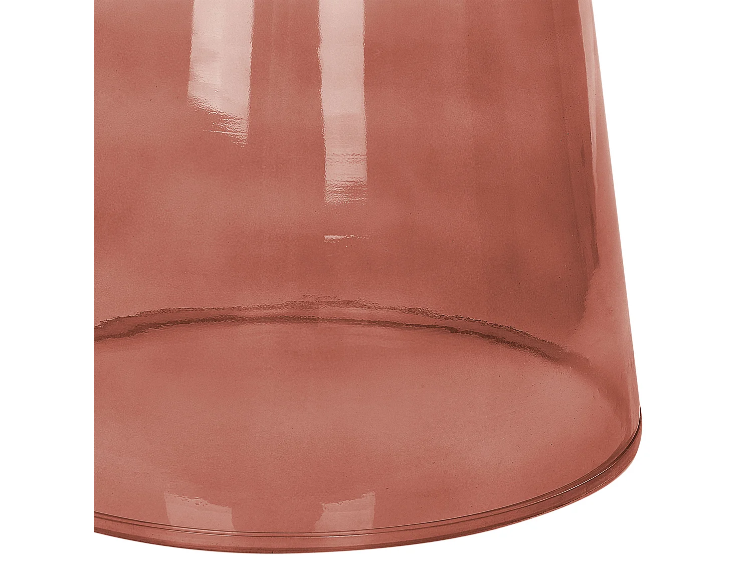 Bout de canapé rond en verre rouge teinté – RUBIS