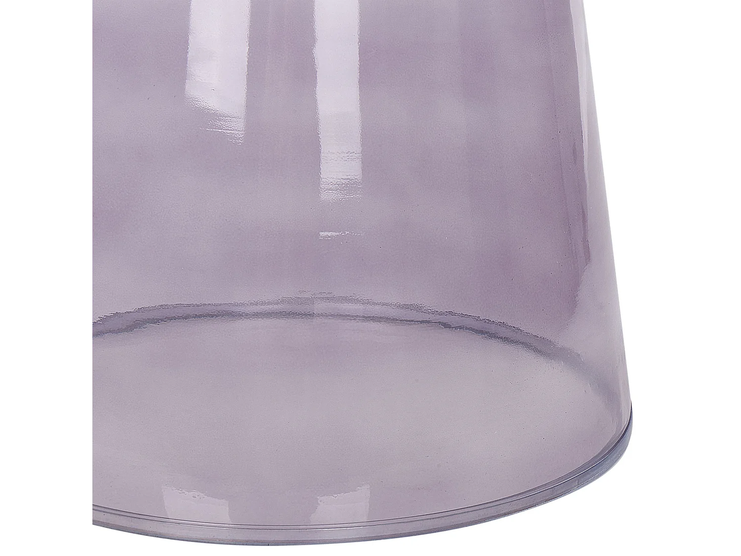 Bout de canapé rond en verre gris fumé – BRUME