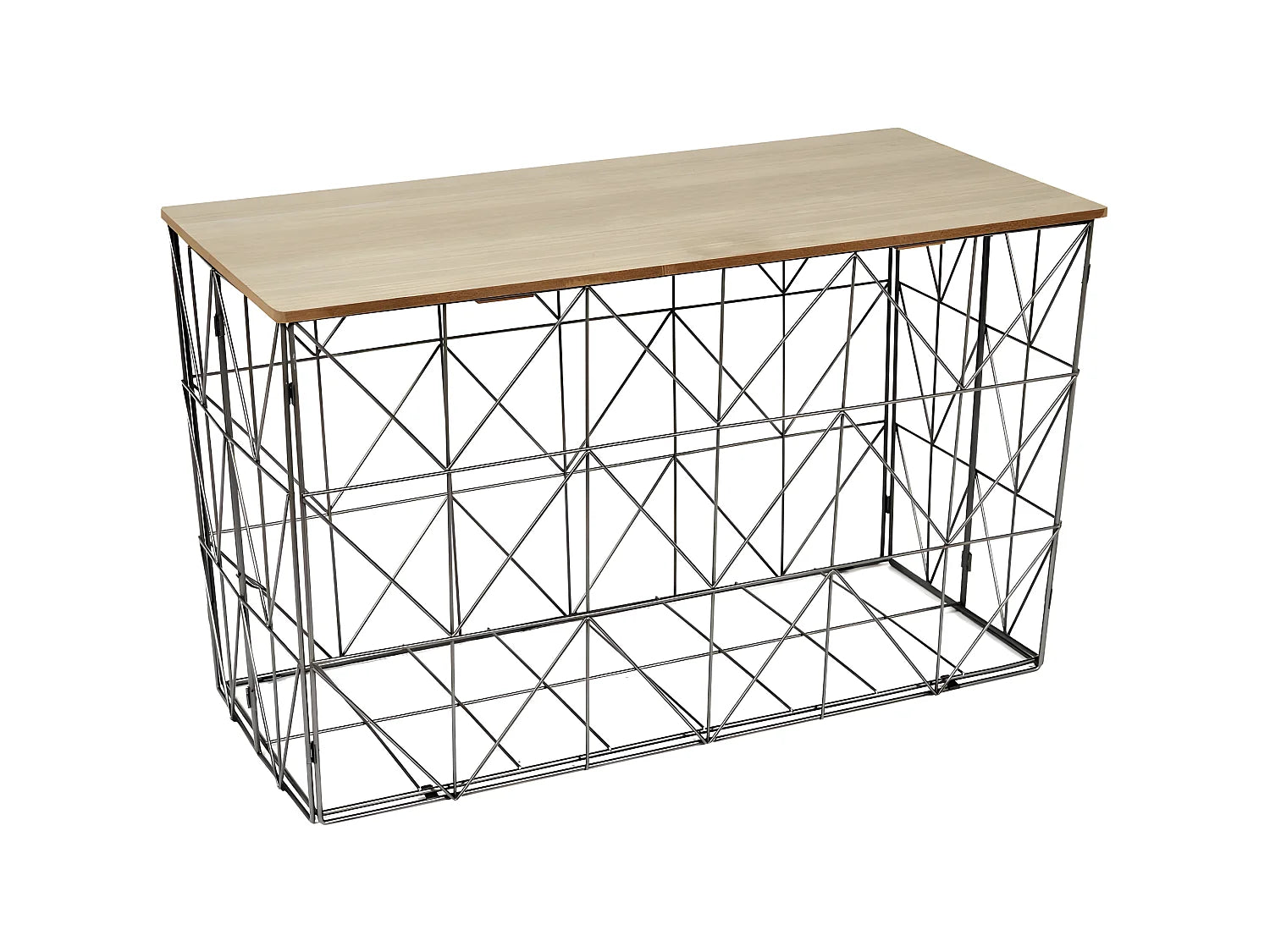 Bout de canapé pliable filaire plateau bois – TWIST