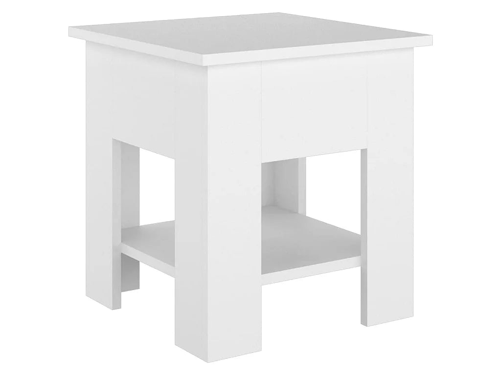 Bout de canapé carré en bois blanc – ALBIN