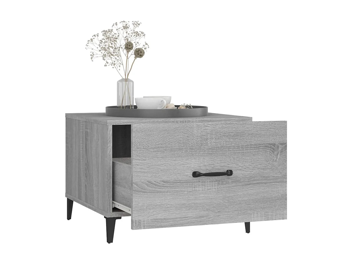 Bout de canapé métal sonoma gris lot de 2 – GRAVEN