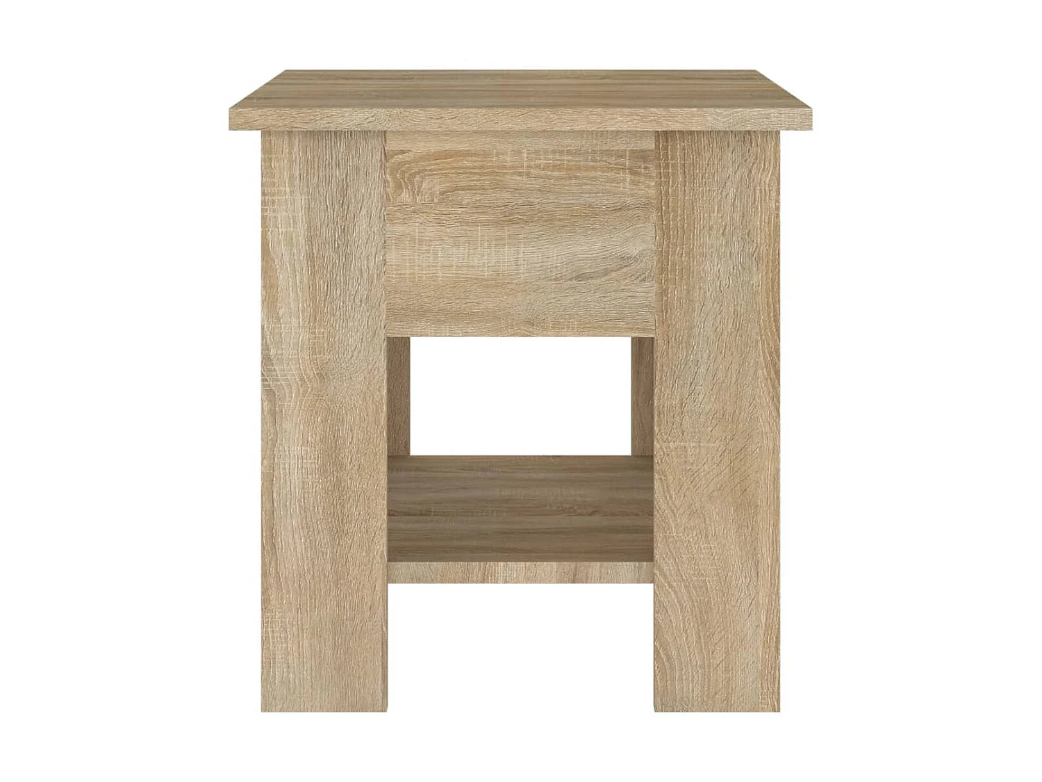 Bout de canapé en chêne sonoma avec étagère – SEVRA