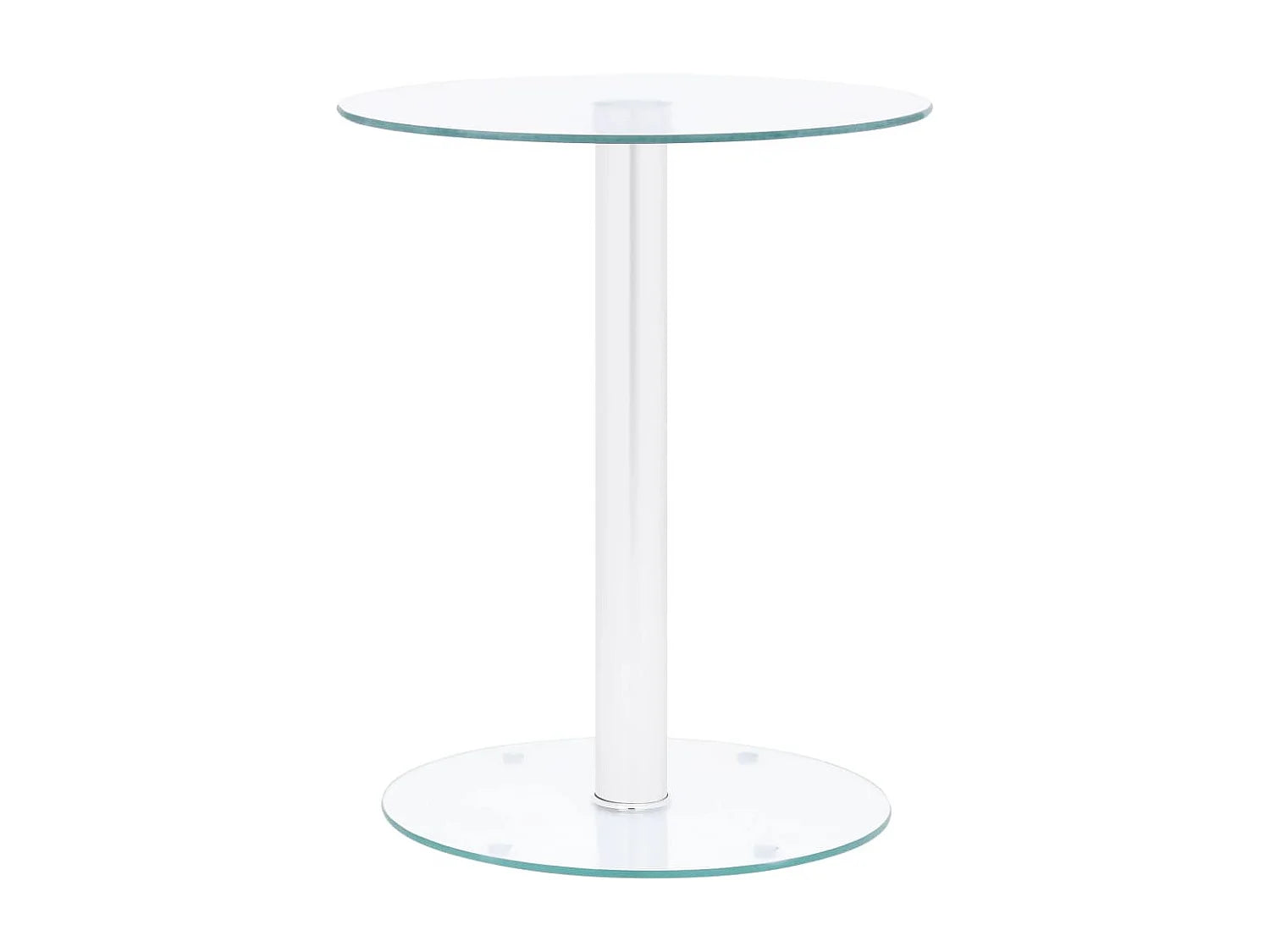 Bout de canapé rond en verre trempé transparent – CLEO