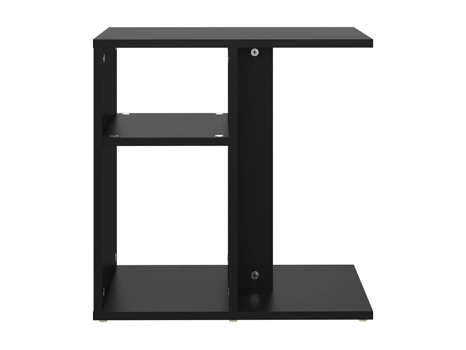 Bout de canapé noir en bois réversible – ONYXA
