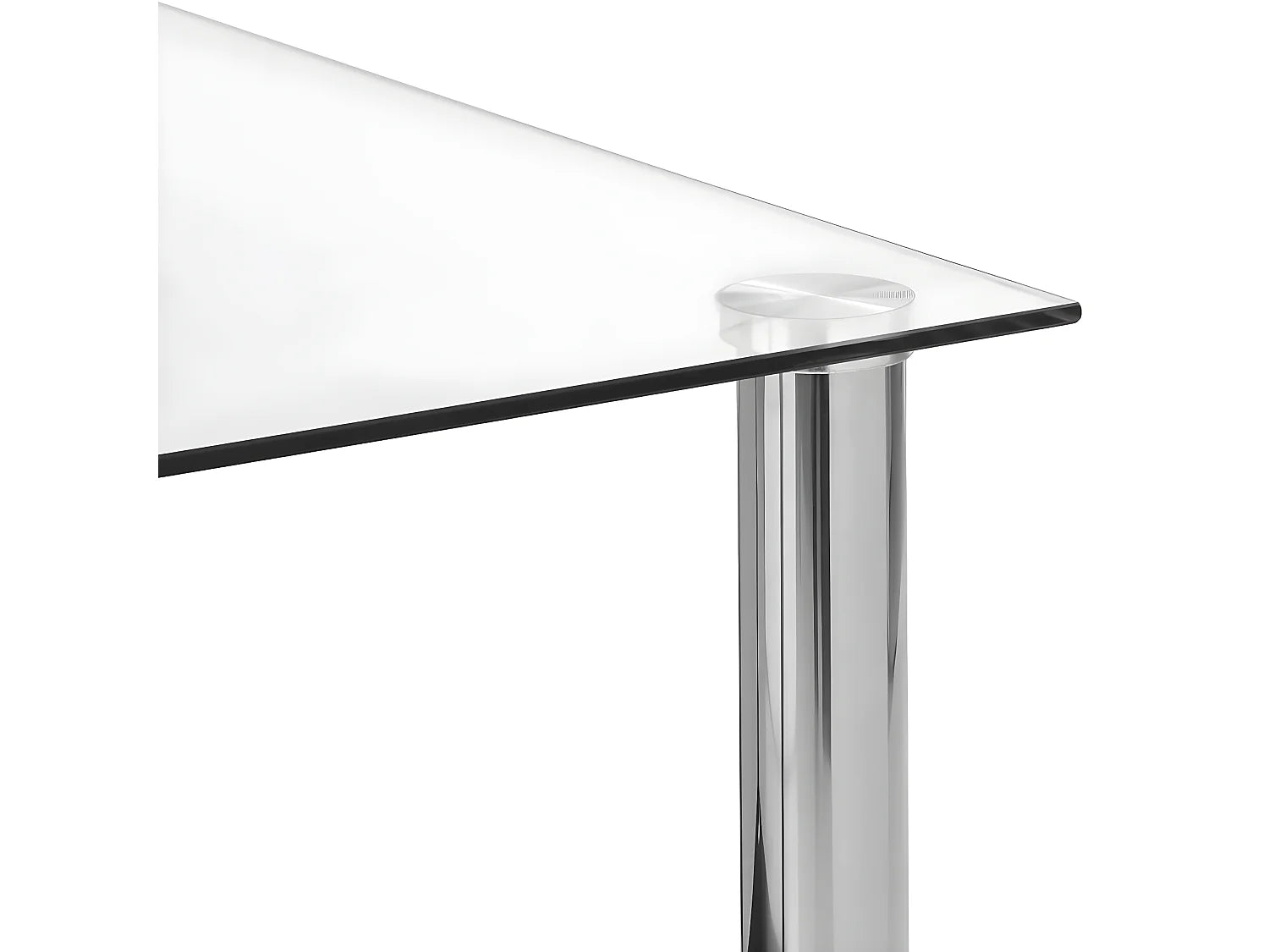 Bout de canapé en verre trempé transparent – LIORA