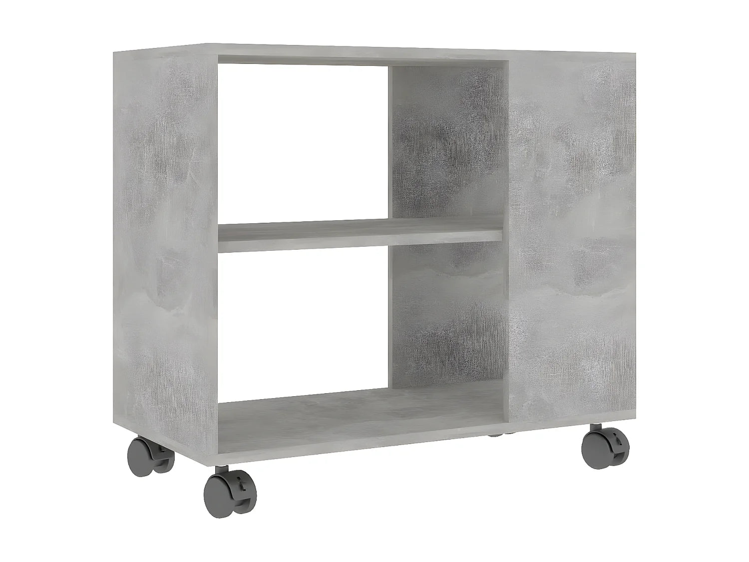 Bout de canapé gris béton sur roulettes – CEMENTA