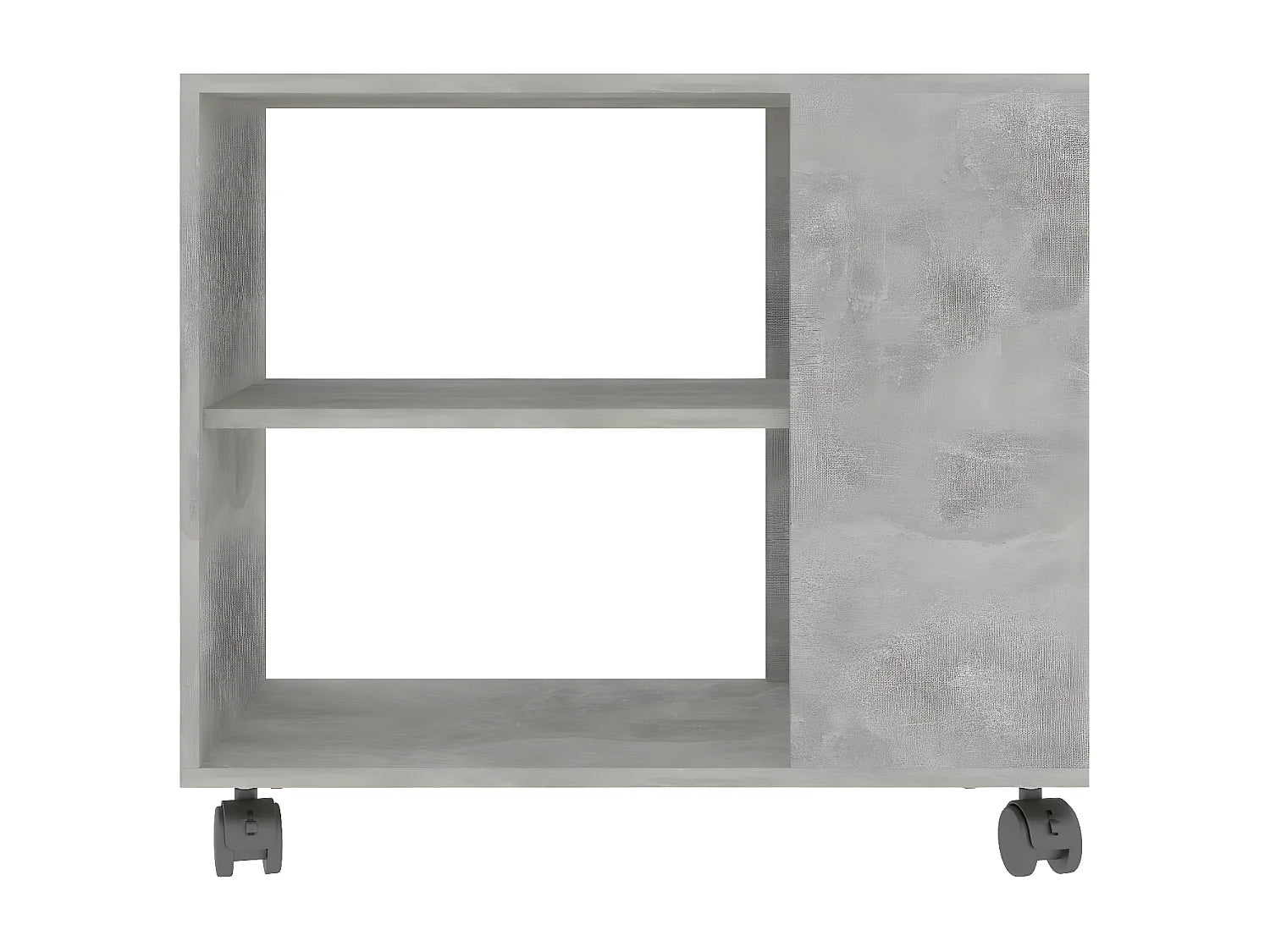 Bout de canapé gris béton sur roulettes – CEMENTA