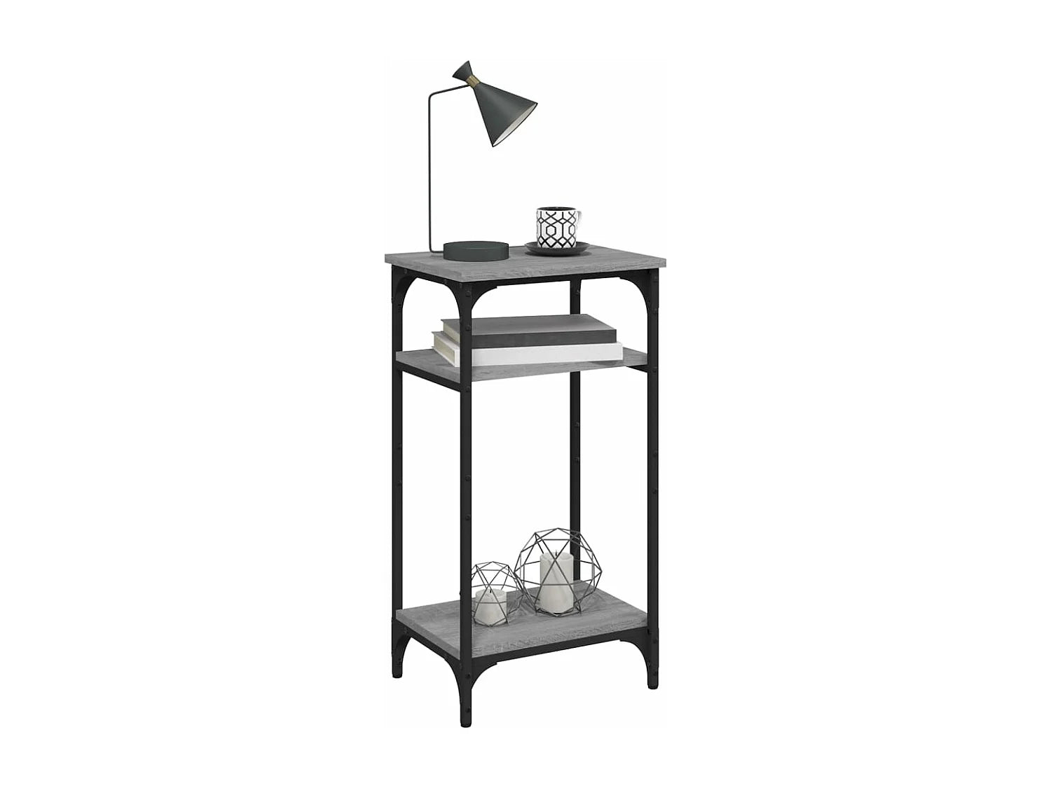 Bout de canapé en bois gris avec rangement – HALDEN