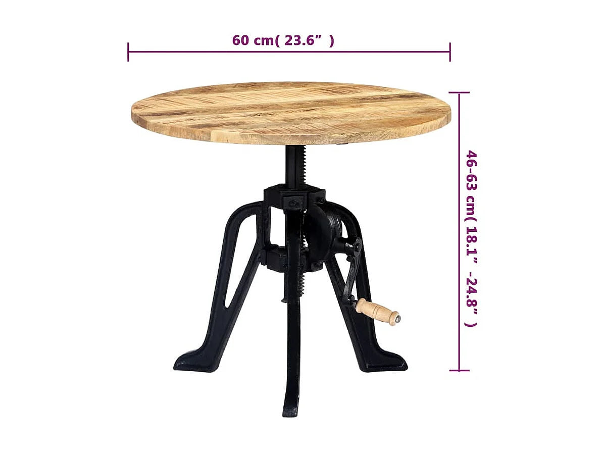 Bout de canapé bois de manguier et fonte marron – TALWAR