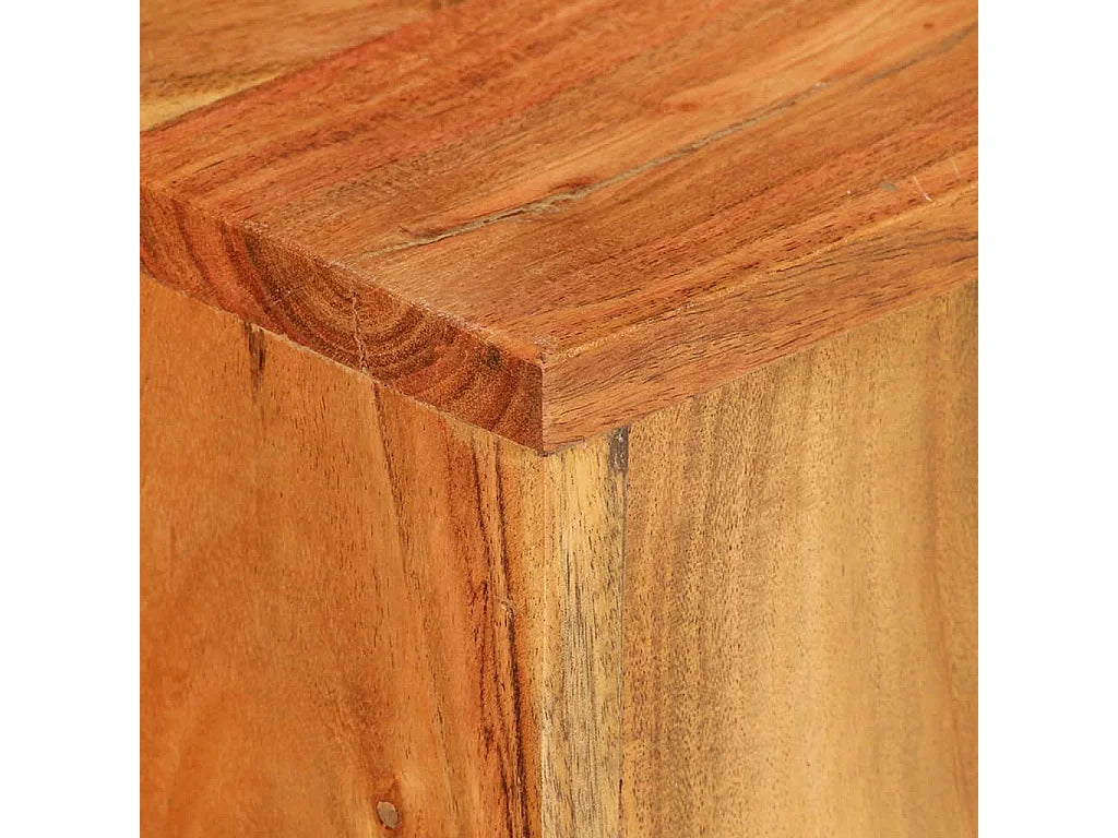 Bout de canapé acacia massif lot de 2 marron – ASHWAN