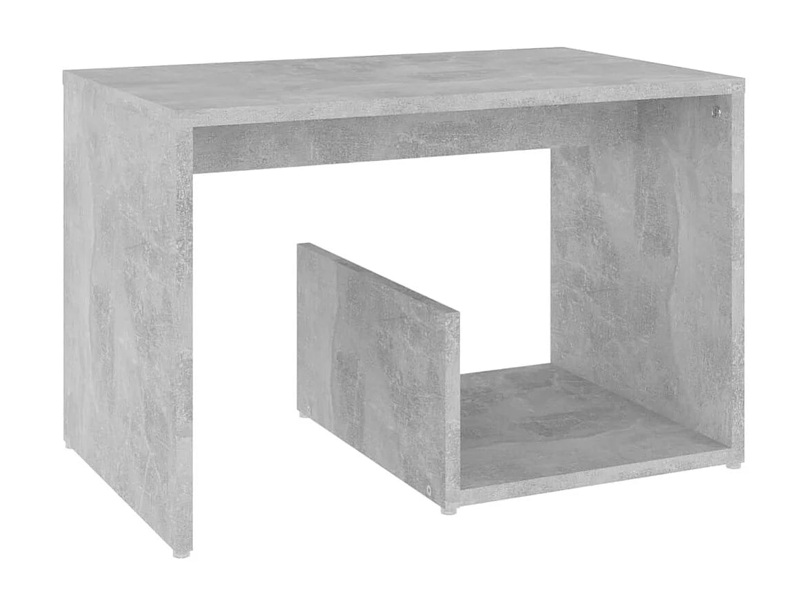 Bout de canapé rectangulaire effet béton gris – CALDERA