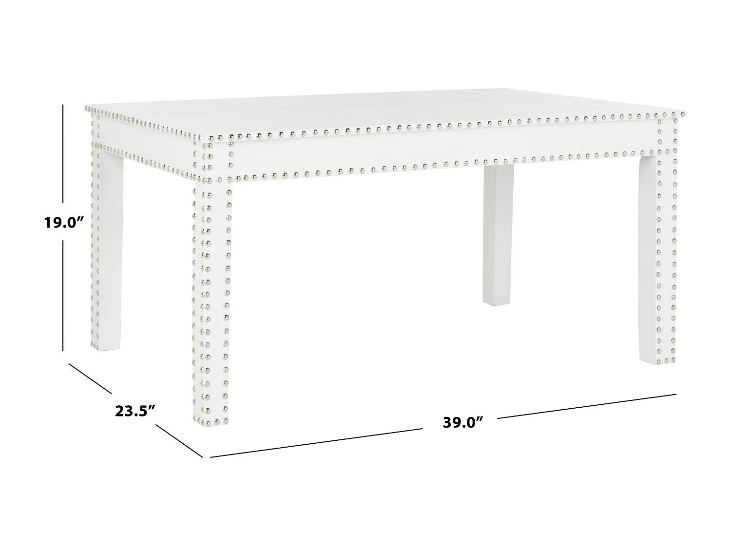 Bout de canapé blanc effet croco façon cuir – MAÏLO