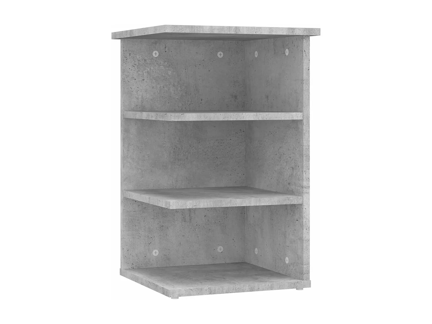 Bout de canapé gris béton 3 étagères – CENDRE