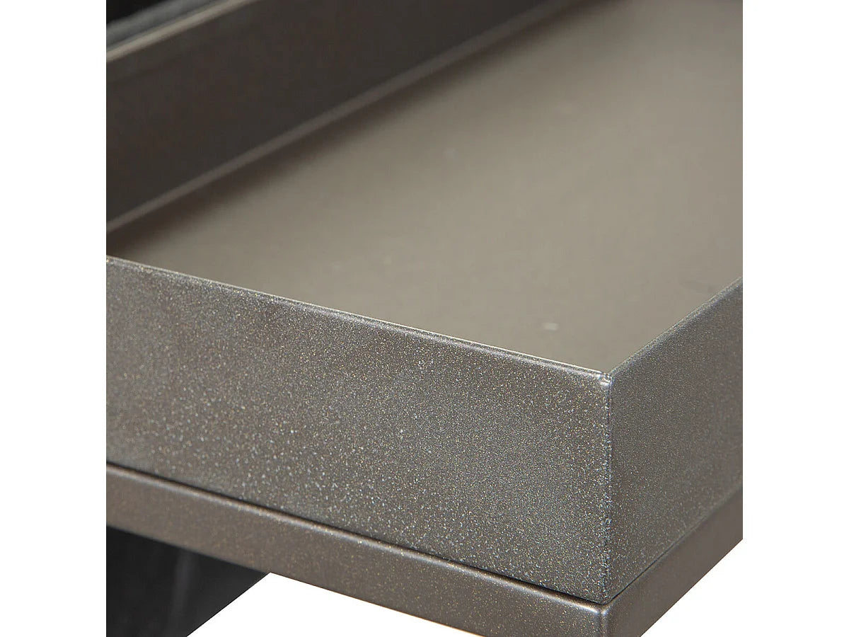Bout de canapé en métal gris porte-brochure – SILAX