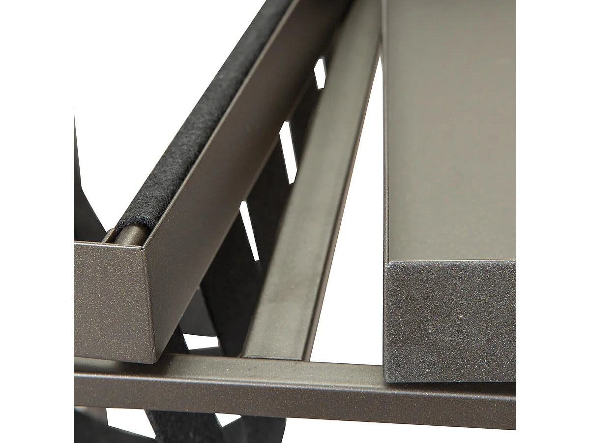 Bout de canapé en métal gris porte-brochure – SILAX