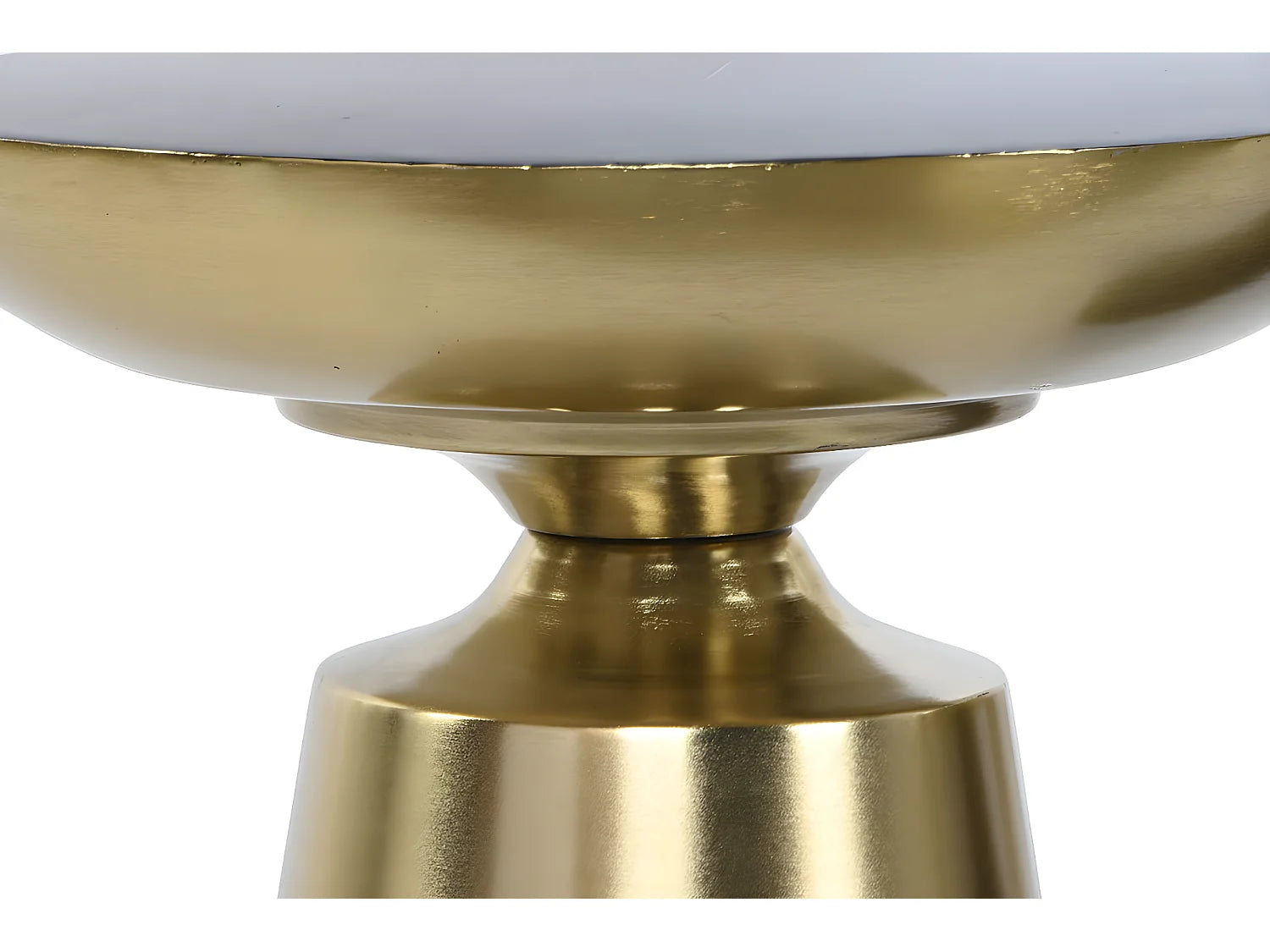 Bout de canapé duo de tables rondes métal doré noir – DUVELLE
