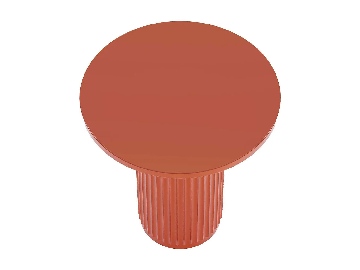 Bout de canapé rond cannelé orange – PIVOINE