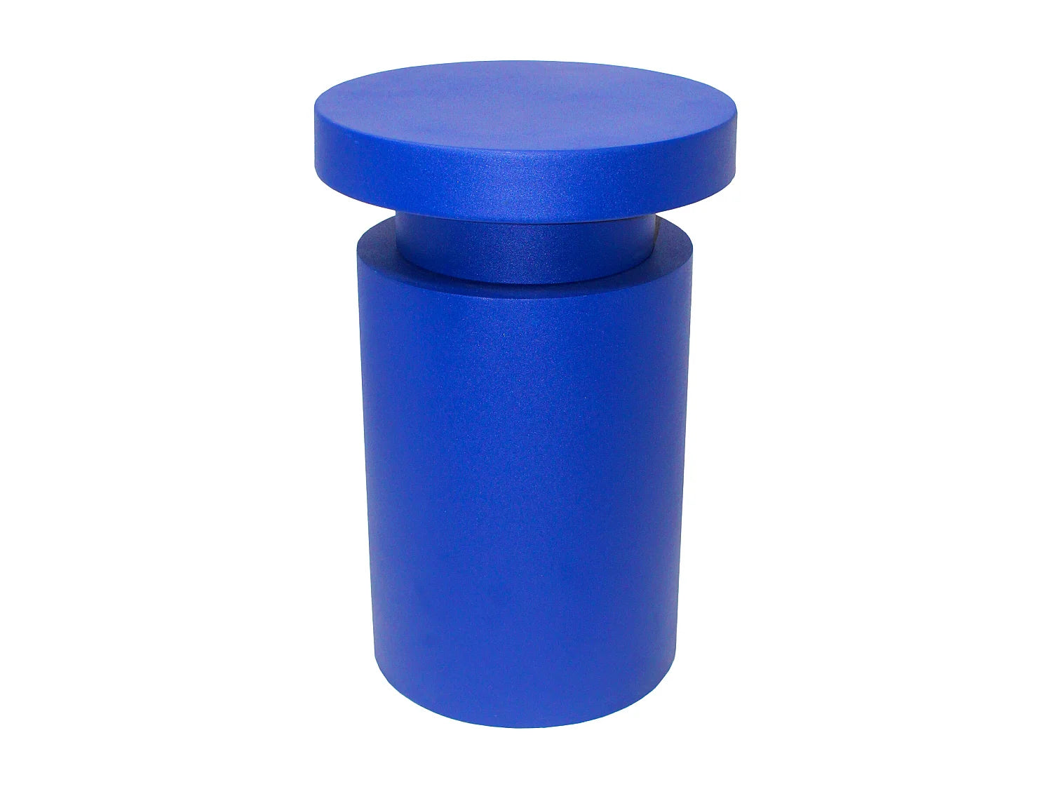 Bout de canapé en métal bleu géométrique – COBALT