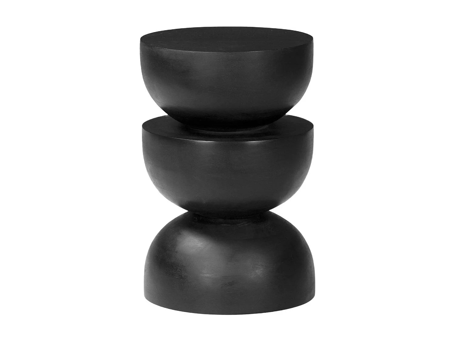 Bout de canapé tabouret bois de manguier noir – SITÉO
