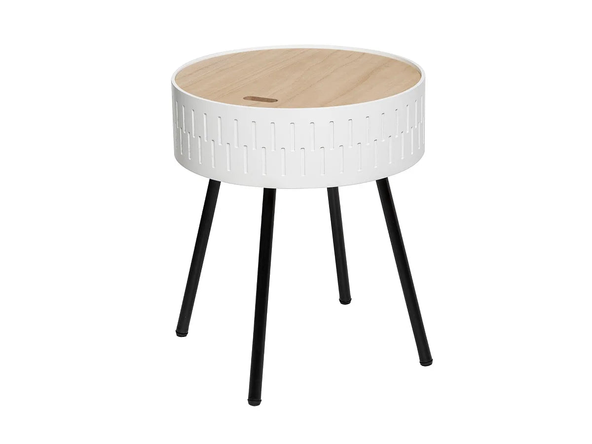 Bout de canapé coffre blanc 2-en-1 – CALICO
