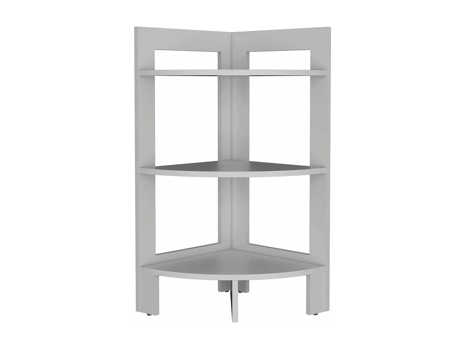 Bout de canapé tabouret blanc à 3 étagères – NORVIK