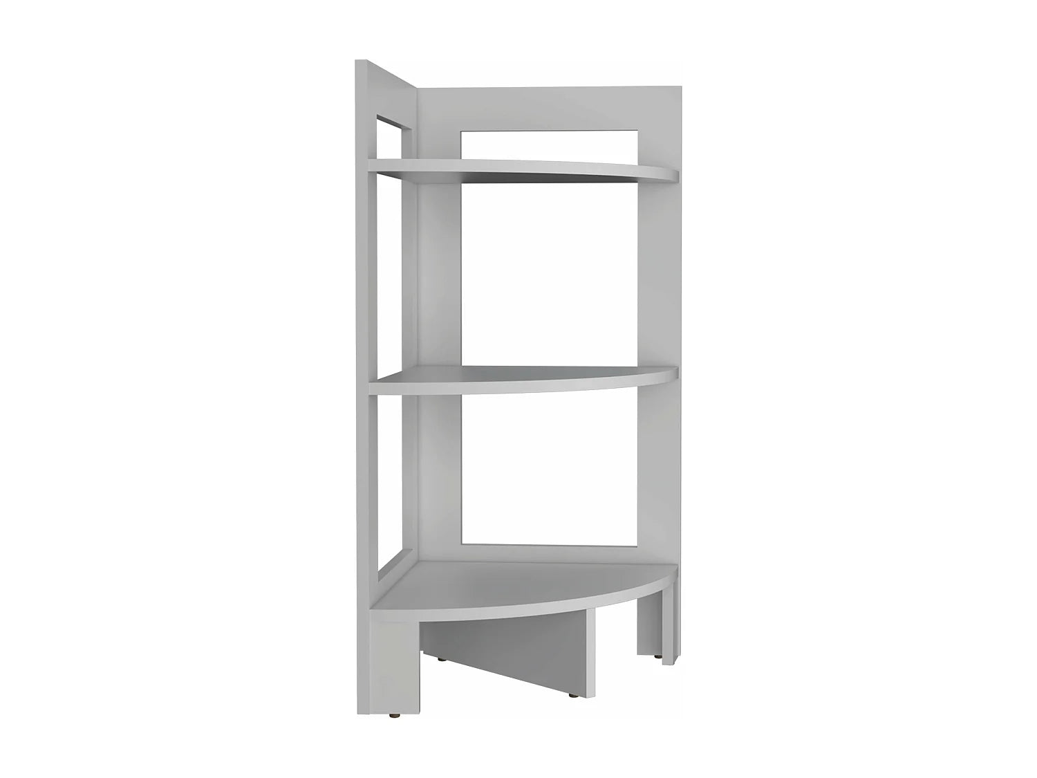 Bout de canapé tabouret blanc à 3 étagères – NORVIK