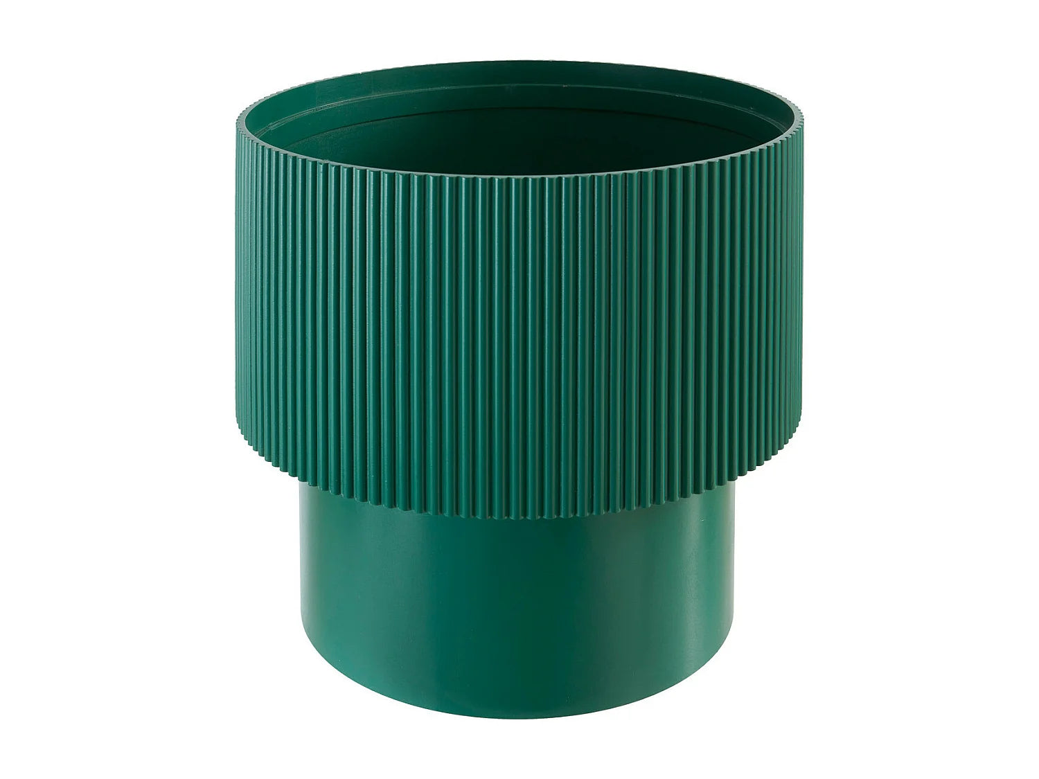 Bout de canapé coffre rond en bois cannelé vert – ENOVA