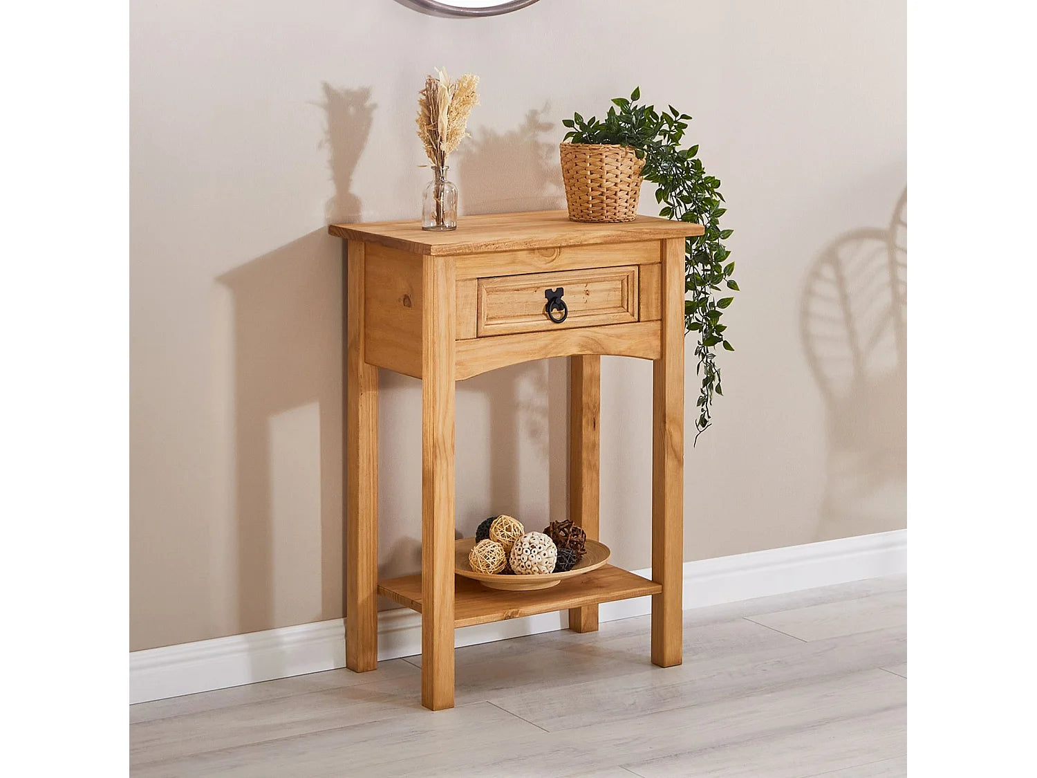 Bout de canapé console en pin massif naturel – TEQUILA