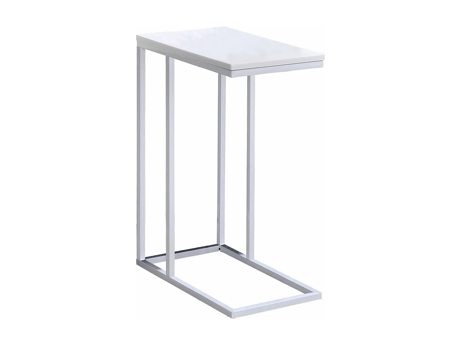 Bout de canapé rectangulaire en MDF blanc – DÉBORA