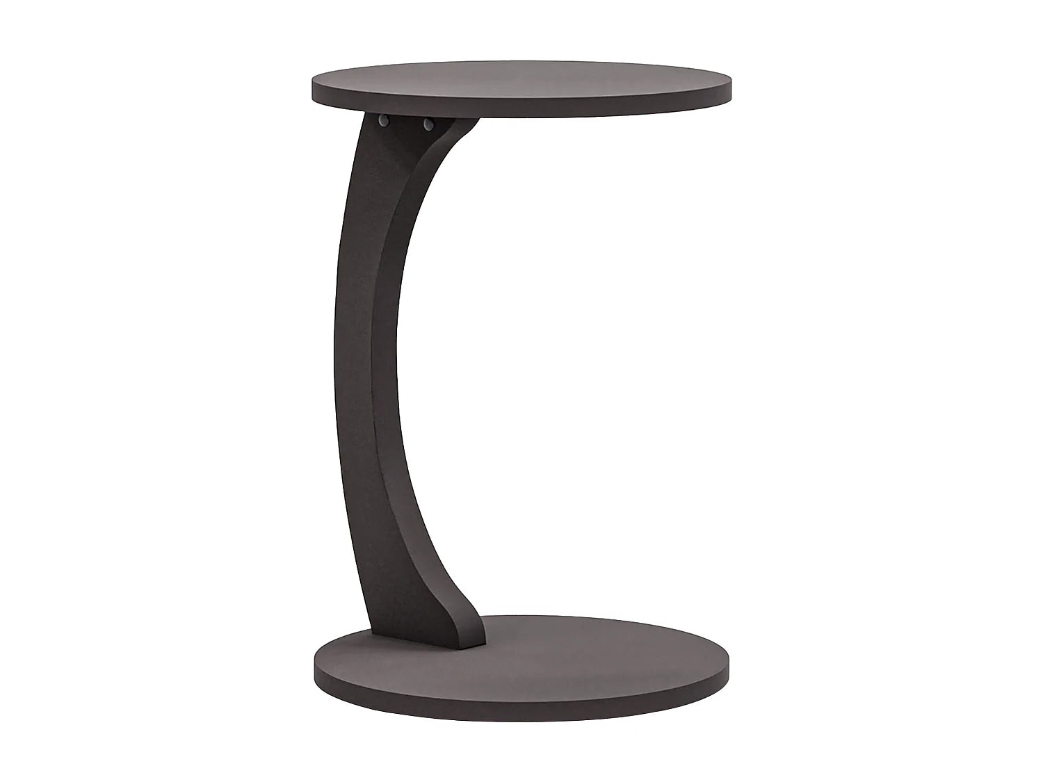 Bout de canapé rond à roulettes gris – HOLBY