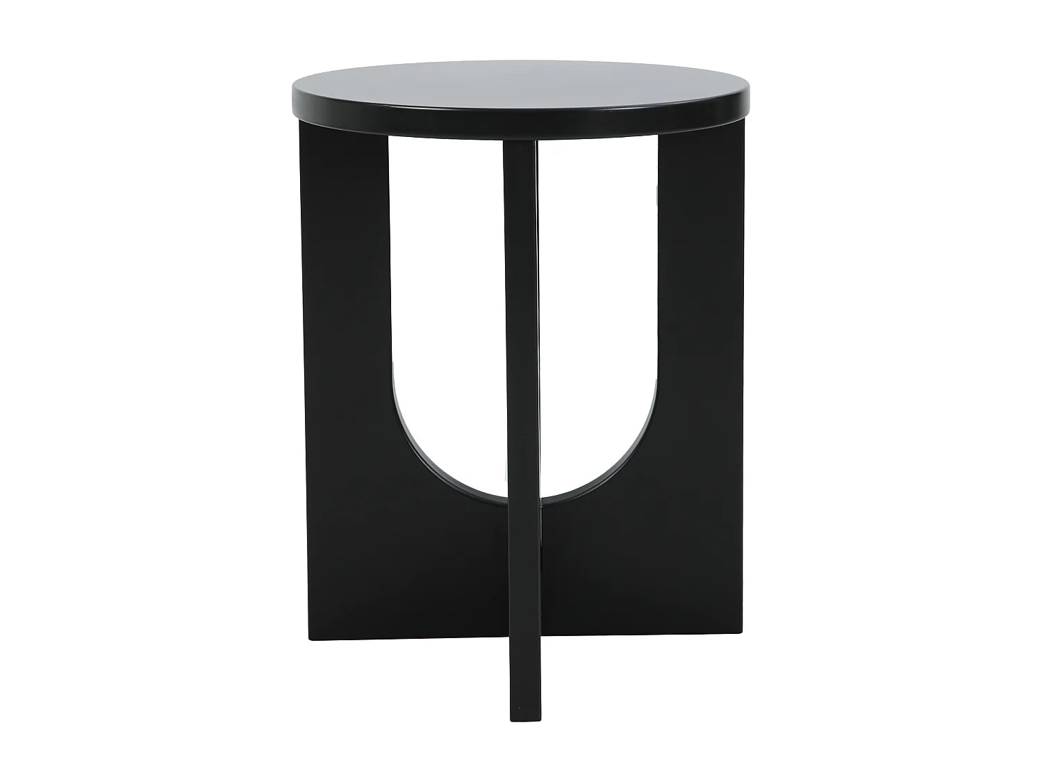 Bout de canapé carré en MDF noir compact – AZURIO