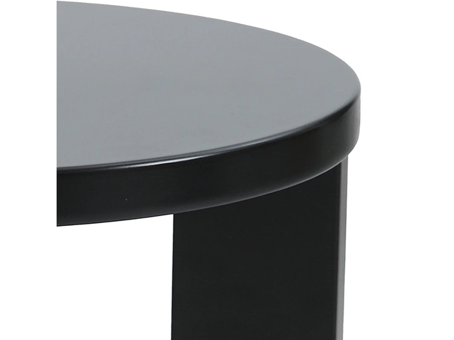 Bout de canapé carré en MDF noir compact – AZURIO