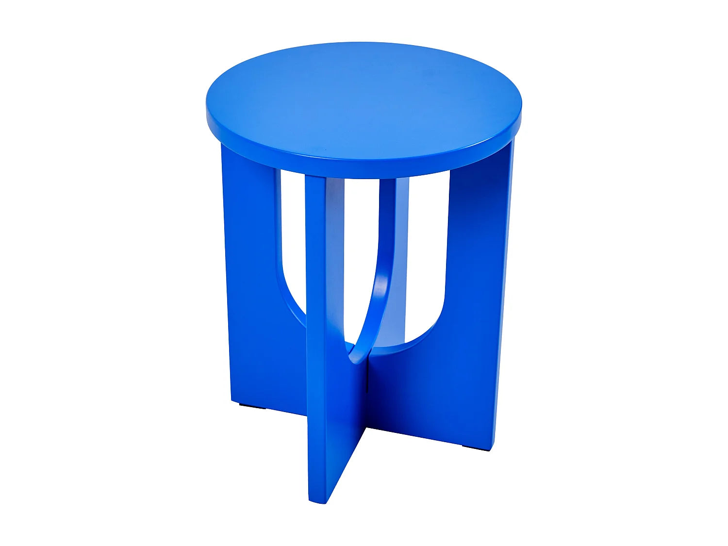 Bout de canapé carré en MDF bleu roi – AZURIO