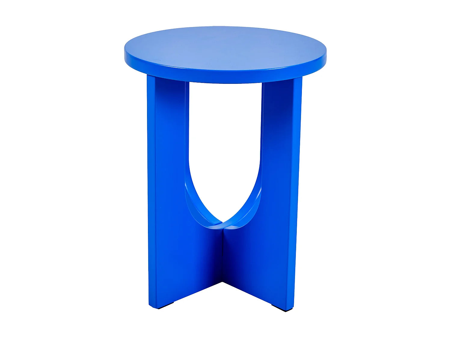 Bout de canapé carré en MDF bleu roi – AZURIO