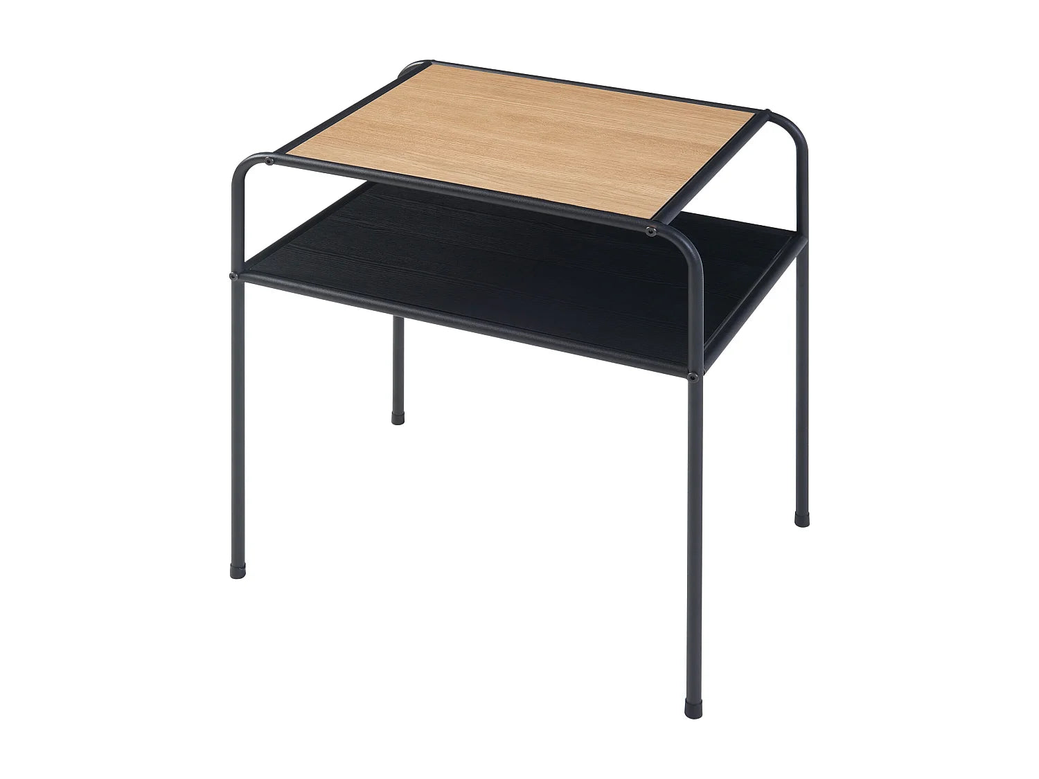Bout de canapé rectangulaire bois et métal – KRODA