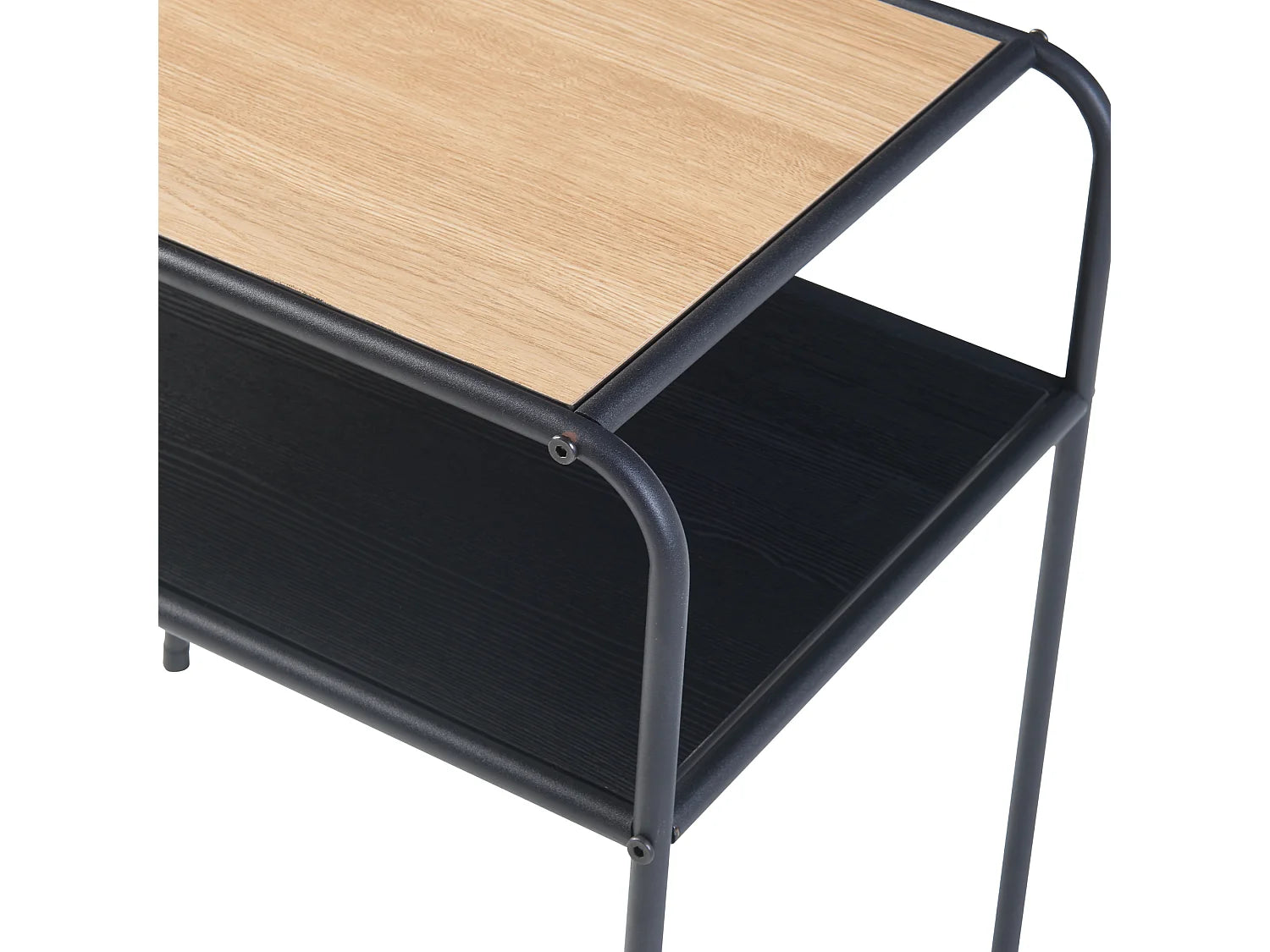 Bout de canapé rectangulaire bois et métal – KRODA
