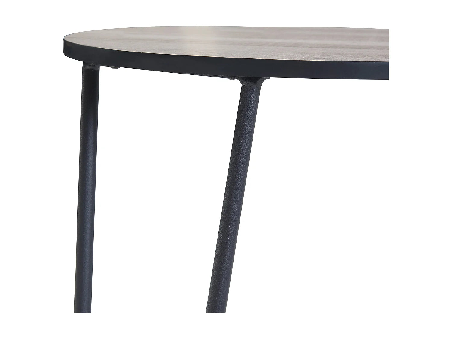 Bout de canapé bois et métal effet chêne noir – TANVIK