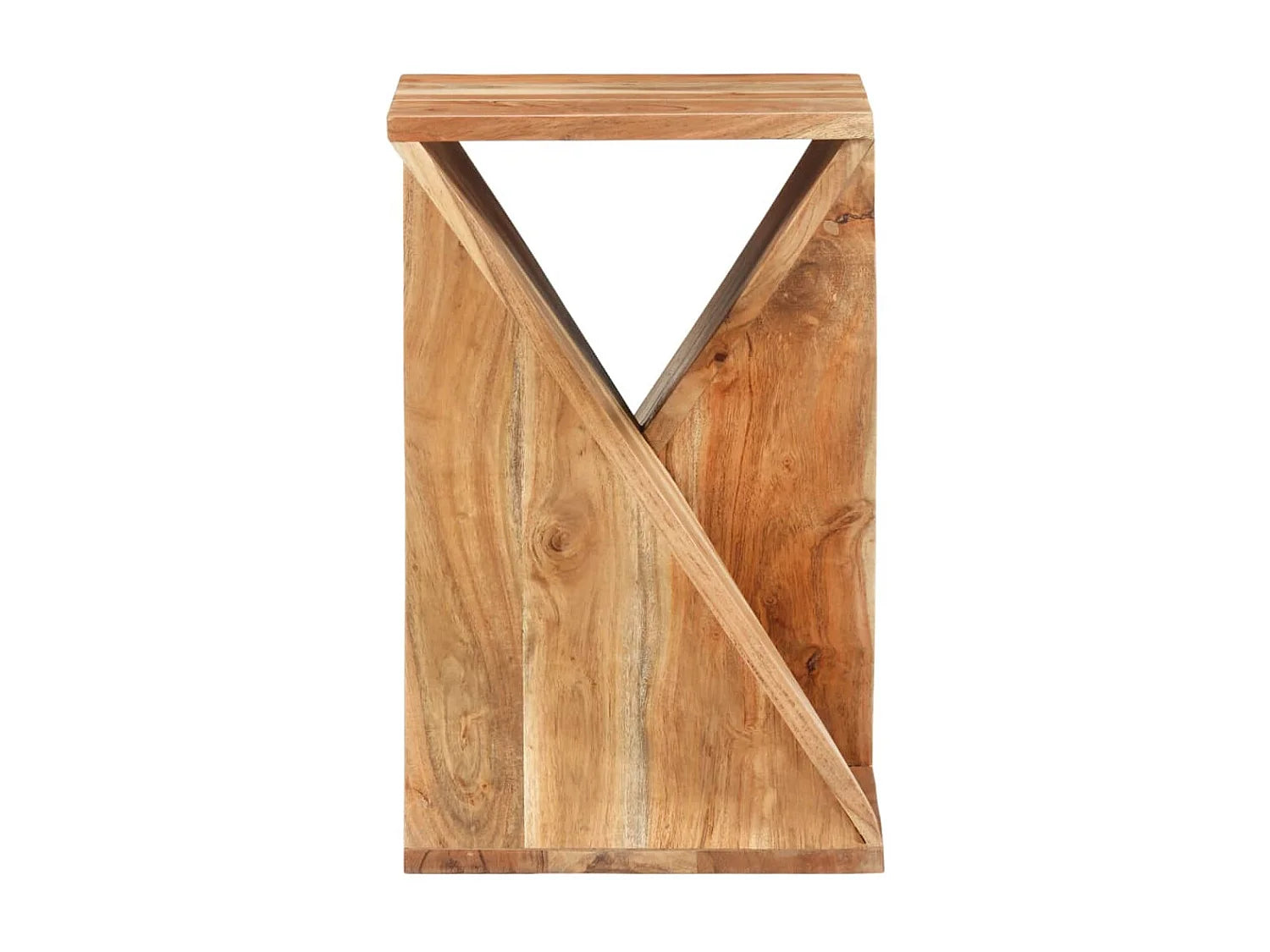 Bout de canapé carré en bois massif d'acacia – TORSADE