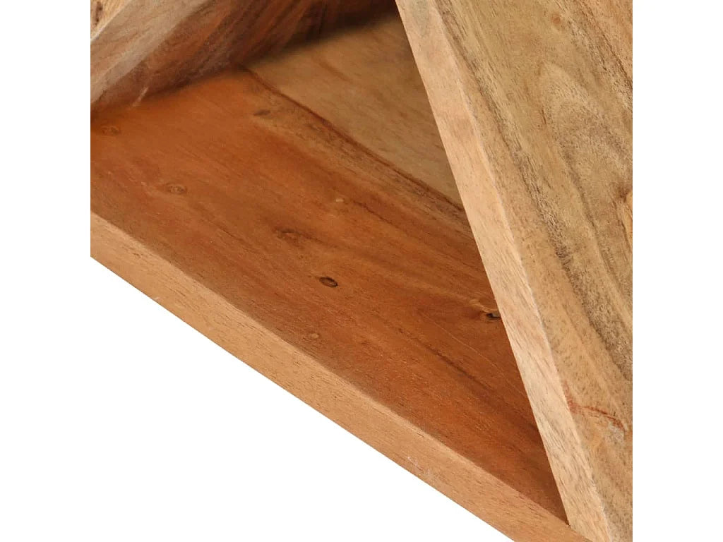 Bout de canapé carré en bois massif d'acacia – TORSADE