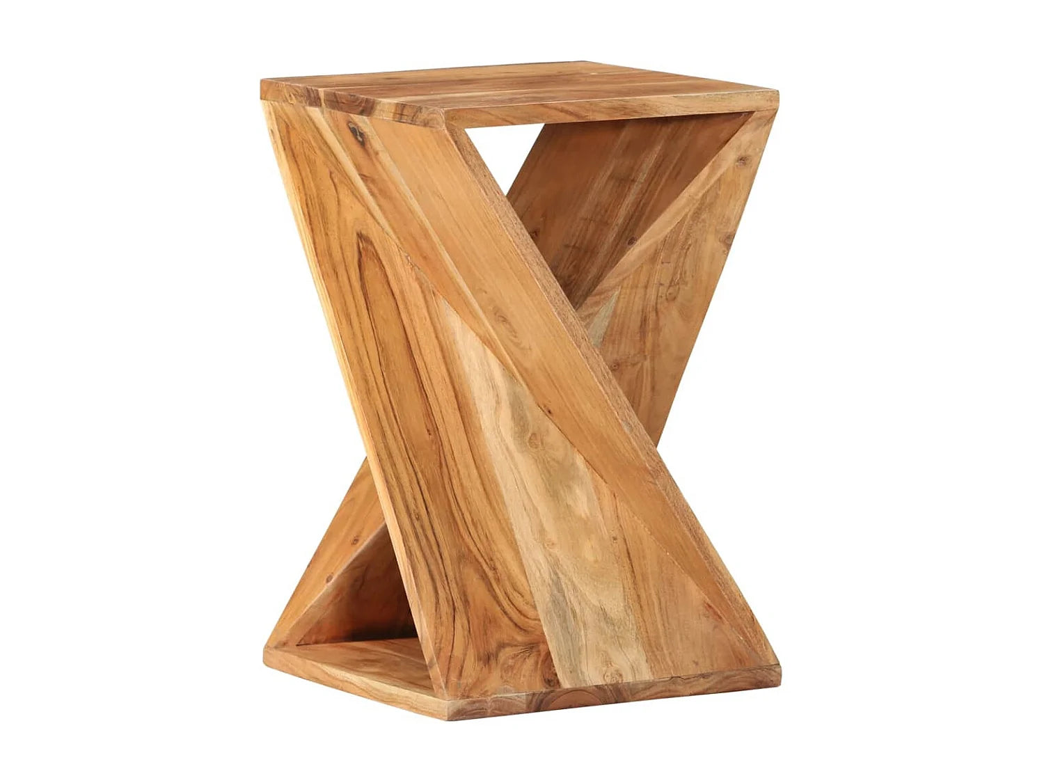 Bout de canapé carré en bois massif d'acacia – TORSADE