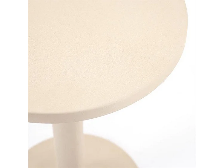Bout de canapé rond en métal blanc minimaliste – DASHO