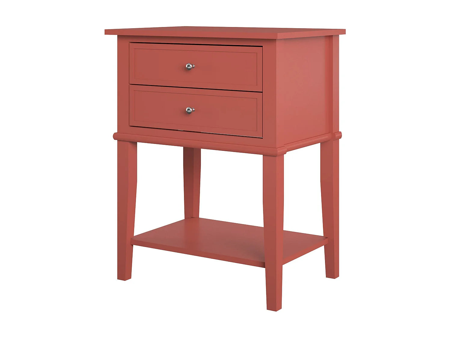 Bout de canapé haut terracotta avec tiroirs – FRANKO