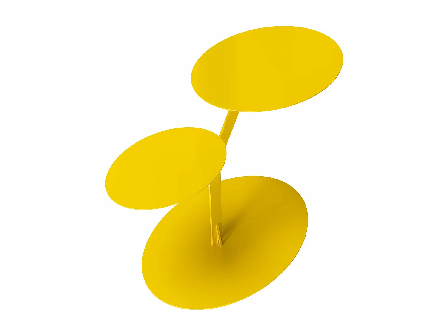 Bout de canapé en métal jaune pour salon – SOLEA