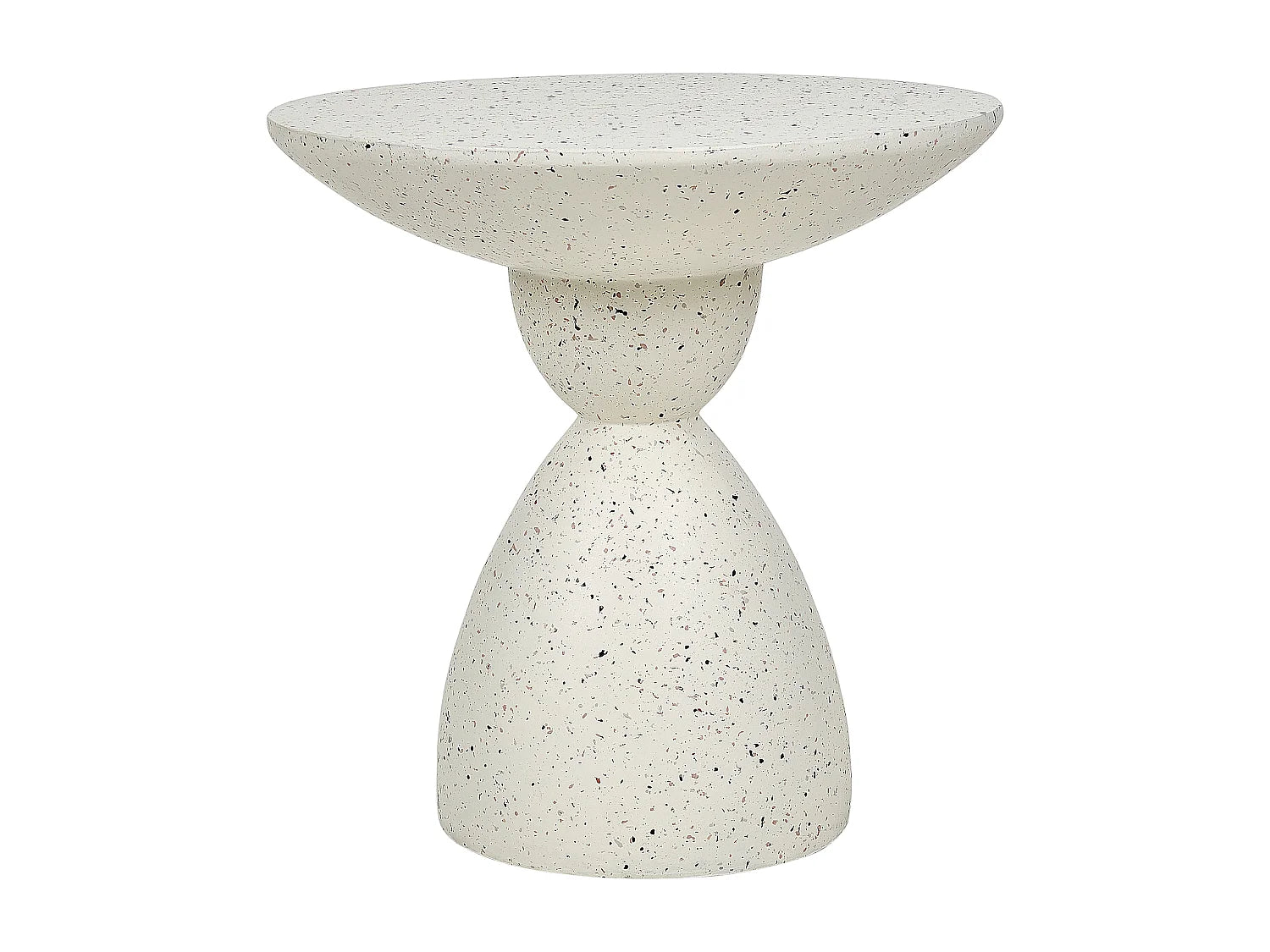Bout de canapé blanc effet terrazzo intérieur extérieur – CAFFINA